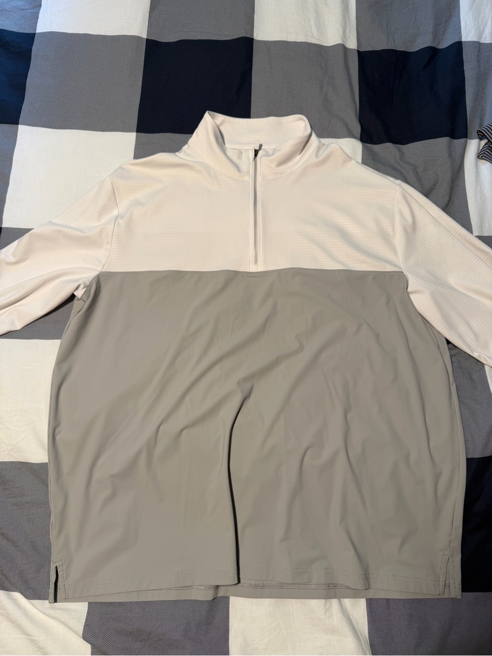 tek gear White Pullover with Neon Yellow Logo